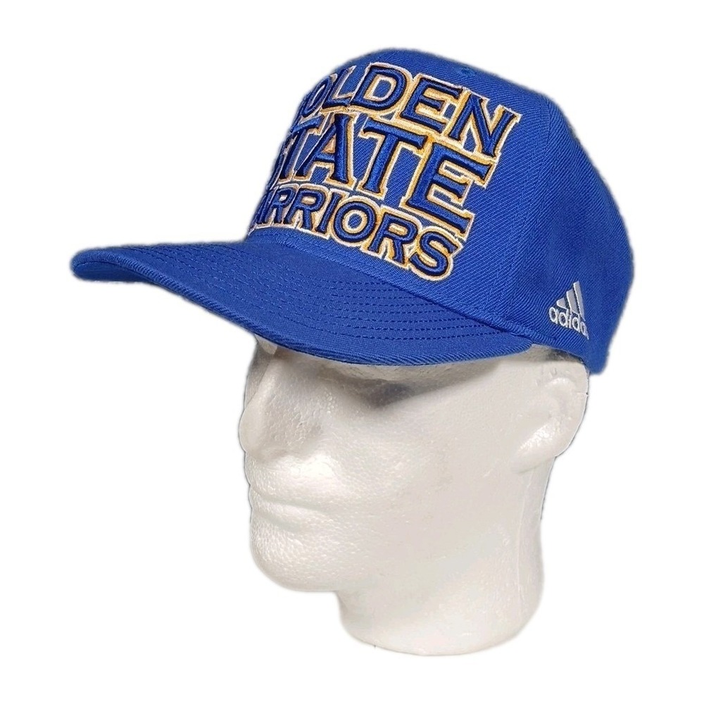 Adidas Golden State Warriors Hat Mens OSFA Official NBA Draft Cap Blue Snapback
